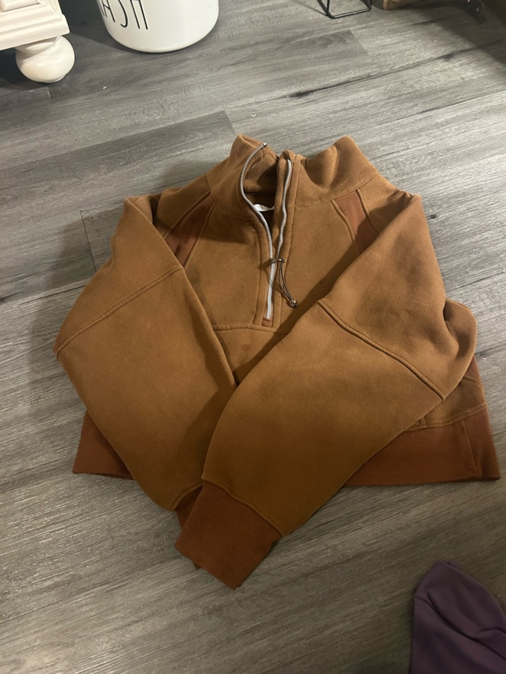 lululemon athletica Brown Half-Zip Sweatshirt